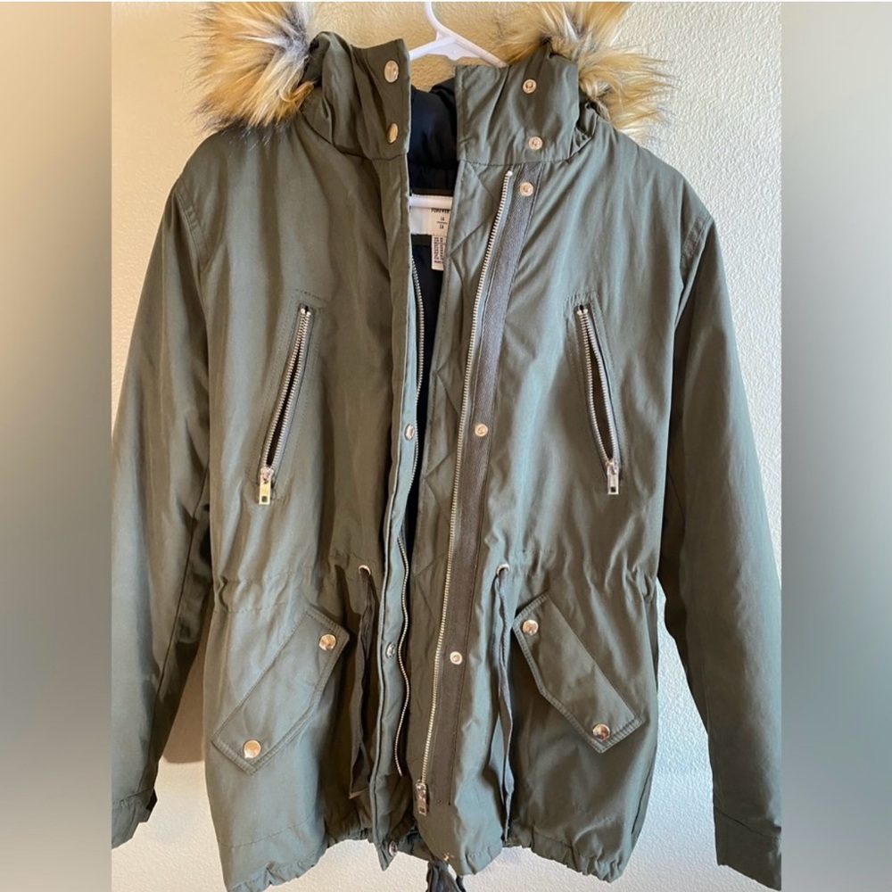 Green Forever 21 jacket 
Size M